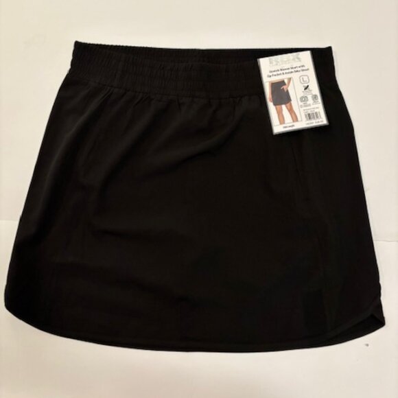 RBX Black Skort NWT Inside Bike Short Zip Pocket Large - Picture 1 of 5